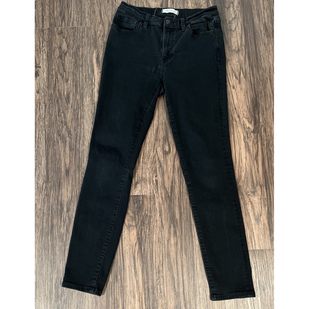 Madewell Women's Roadtripper Jeans Size 28 Black Denim Stretch Pants Mid Rise